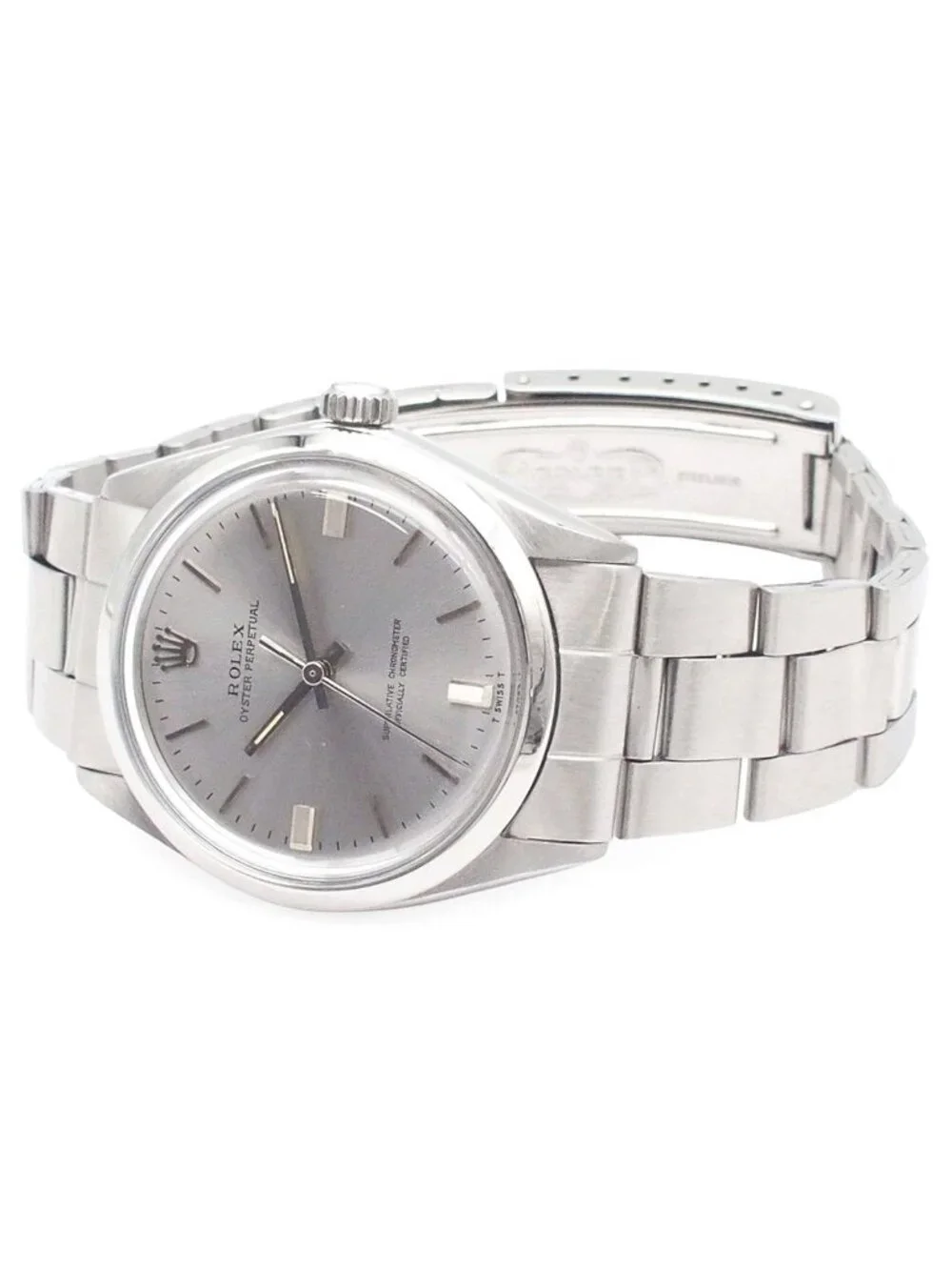 Rolex Oyster Perpetual Silver SS Wrapped Bracelet Antique Vintage Watch
